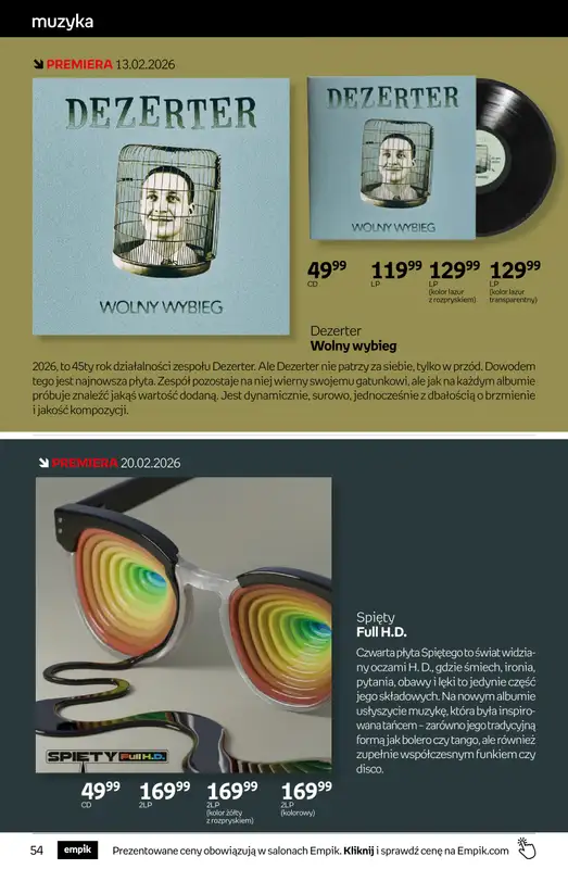BEST SALE - gazetka promocyjna Empik I Tom kultury: muzyka od środy 11.02 do wtorku 24.02 - strona 6