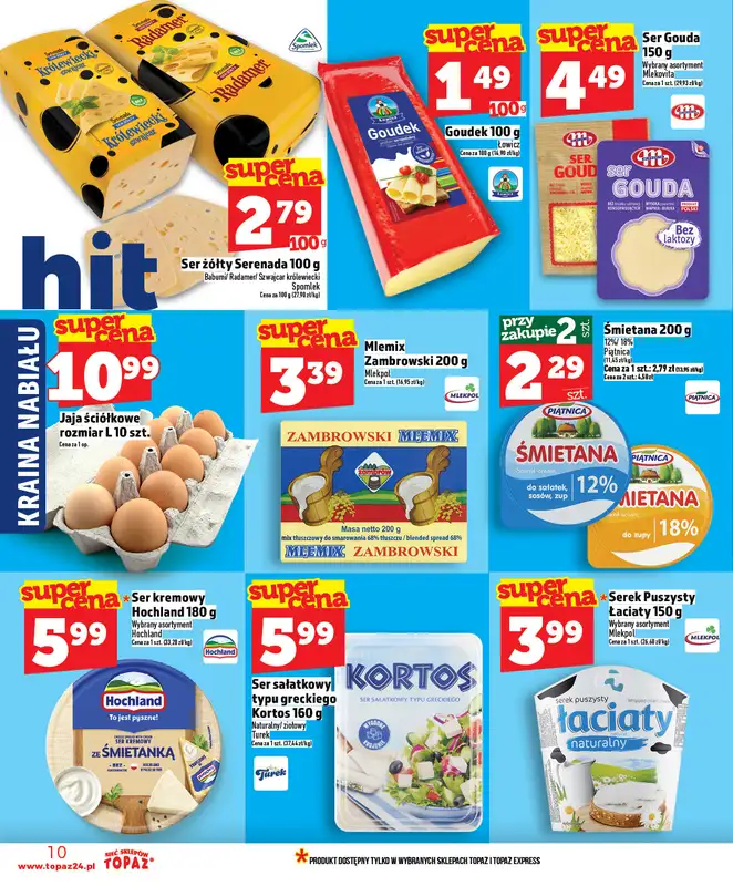 TOPAZ - gazetka promocyjna Superceny w nowej gazetce od czwartku, 19.02. od czwartku 19.02 do środy 25.02 - strona 10