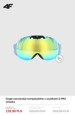 4F - gazetka promocyjna Akcesoria narciarskie od środy 11.02  - strona 3