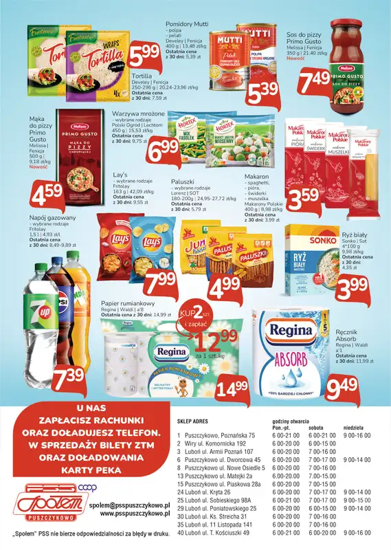 Społem - Blisko i Korzystnie - gazetka promocyjna Plakaty promocyjne PSS Puszczykowo od środy 11.02 do soboty 21.02 - strona 2