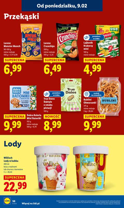 Lidl - gazetka promocyjna Oferta od poniedziałku od poniedziałku 09.02 do środy 11.02 - strona 56