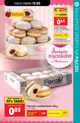 BEST SALE - gazetka promocyjna Najlepsze oferty na PĄCZKI! od środy 11.02 do czwartku 12.02 - strona 5