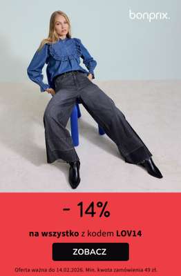 bonprix - gazetka promocyjna -14% na wszystko! od środy 11.02 do soboty 14.02