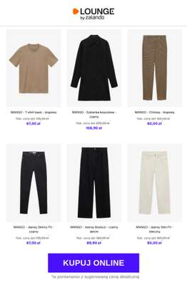 MANGO - T-shirt basic - brązowy