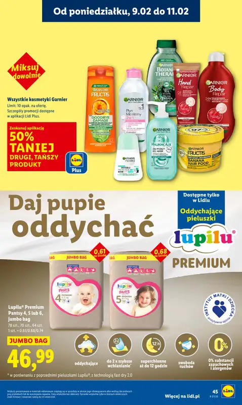 Lidl - gazetka promocyjna Oferta od poniedziałku od poniedziałku 09.02 do środy 11.02 - strona 45