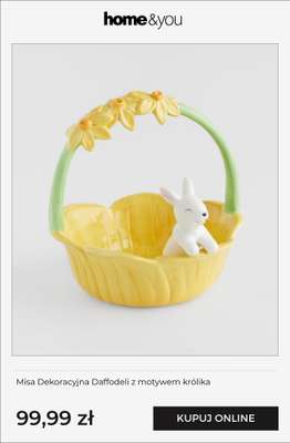 Misa Dekoracyjna Daffodeli z motywem królika