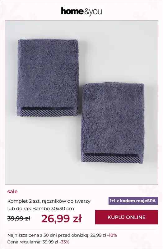home&you - gazetka promocyjna 1+1 na ręczniki BAMBO od środy 11.02 do wtorku 17.02 - strona 6