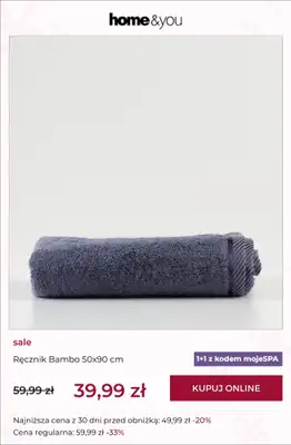 home&you - gazetka promocyjna 1+1 na ręczniki BAMBO od środy 11.02 do wtorku 17.02 - strona 7