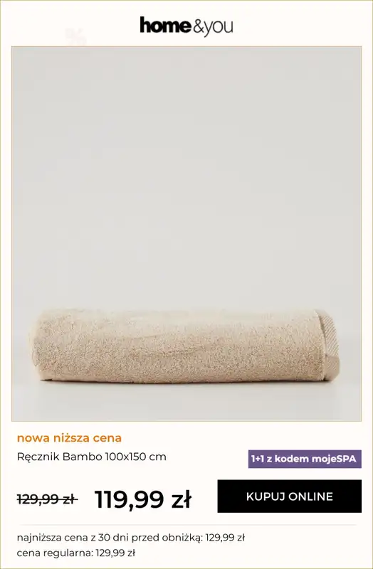 home&you - gazetka promocyjna 1+1 na ręczniki BAMBO od środy 11.02 do wtorku 17.02 - strona 5