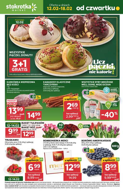 Stokrotka - gazetka promocyjna Gazetka Market od czwartku 12.02 do środy 18.02
