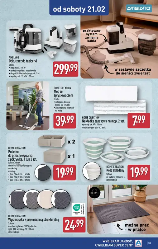 Aldi - gazetka promocyjna Pełny katalog! od poniedziałku 16.02 do soboty 21.02 - strona 39