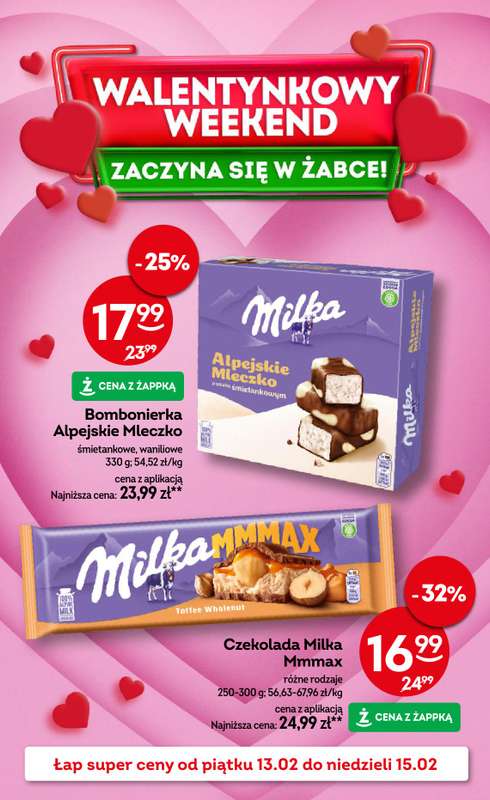 Żabka - gazetka promocyjna Gazetka weekendowa od piątku 13.02 do niedzieli 15.02