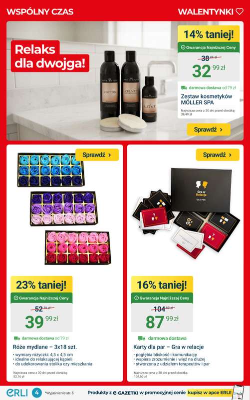 ERLI - gazetka promocyjna Prezenty last minute - najlepsze okazje nie tylko na Walentynki! od środy 11.02 do niedzieli 15.02 - strona 4