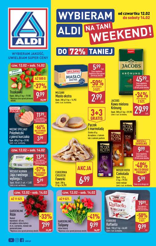 Aldi - gazetka promocyjna Weekend super cen w Aldi! od czwartku 12.02 do soboty 14.02
