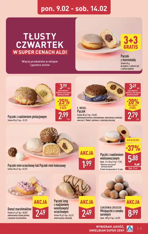 Aldi - gazetka promocyjna Tłusty czwartek w super cenach Aldi!   - strona 2