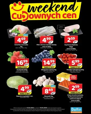 Delfin - gazetka promocyjna Weekend cudownych cen od czwartku 12.02 do niedzieli 15.02