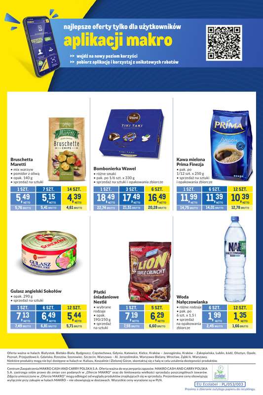 Makro - gazetka promocyjna Kupujesz więcej płacisz mniej od wtorku 17.02 do poniedziałku 16.03 - strona 12