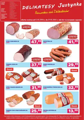 Delikatesy Justynka - gazetka promocyjna Gazetka od czwartku 12.02 do środy 25.02 - strona 2