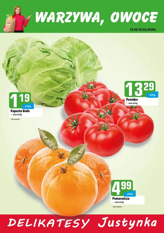 Delikatesy Justynka - gazetka promocyjna Plakaty promocyjne od czwartku 12.02 do niedzieli 15.02 - strona 2