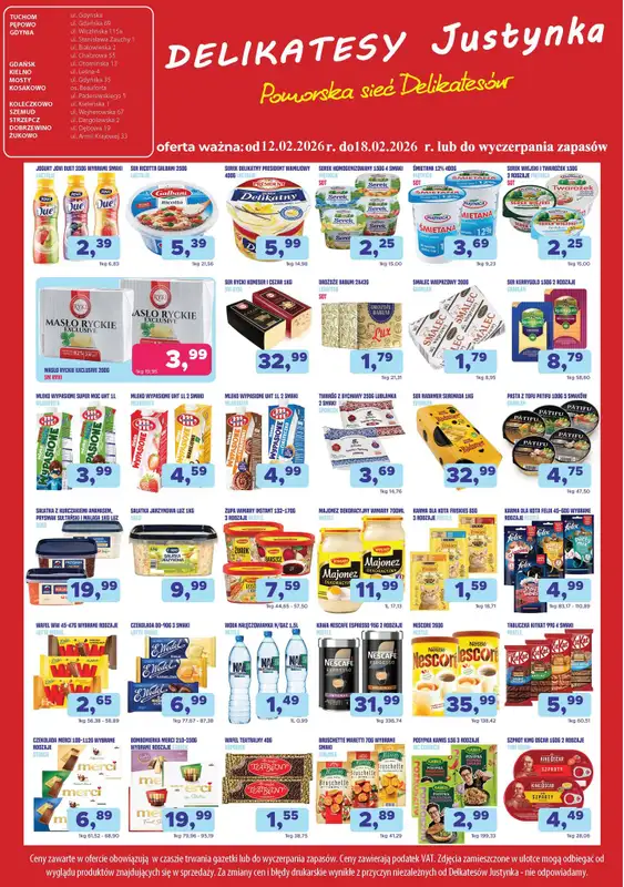 Delikatesy Justynka - gazetka promocyjna Gazetka od czwartku 12.02 do środy 18.02 - strona 2