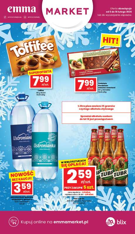 emma MARKET - gazetka promocyjna Gazetka od czwartku 05.02 do środy 18.02
