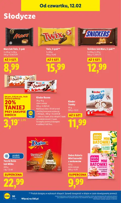 Lidl - gazetka promocyjna Oferta od czwartku od czwartku 12.02 do soboty 14.02 - strona 50