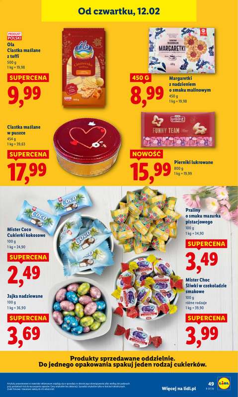 Lidl - gazetka promocyjna Oferta od czwartku od czwartku 12.02 do soboty 14.02 - strona 49