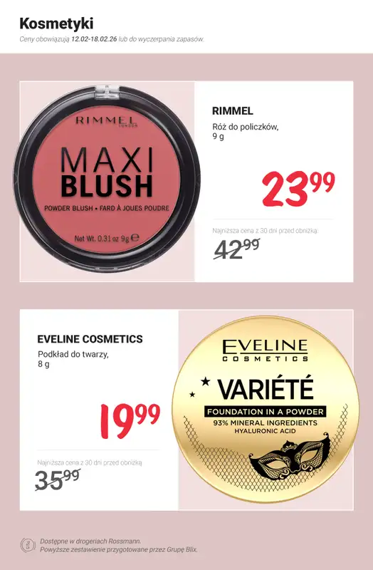 Rossmann - gazetka promocyjna MEGA promocje z nowej gazetki od czwartku 12.02 do środy 18.02 - strona 2