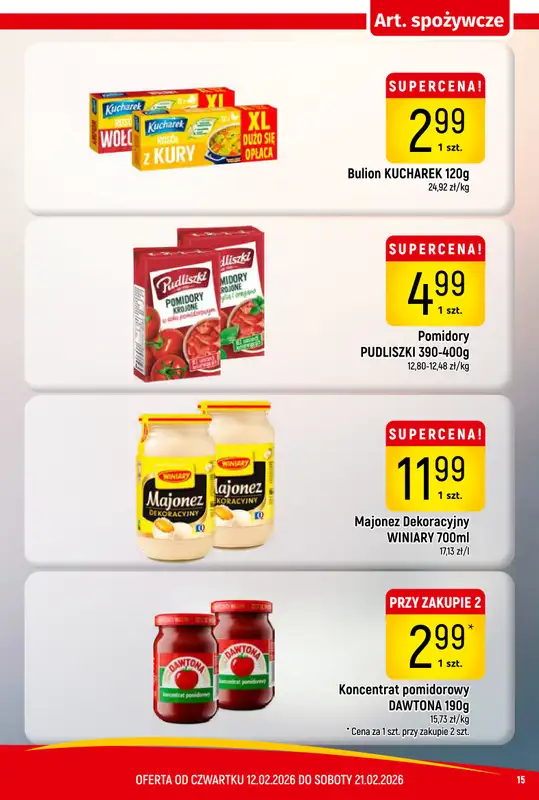 Delikatesy Piotruś Pan - gazetka promocyjna Gazetka od czwartku 12.02 do soboty 21.02 - strona 15