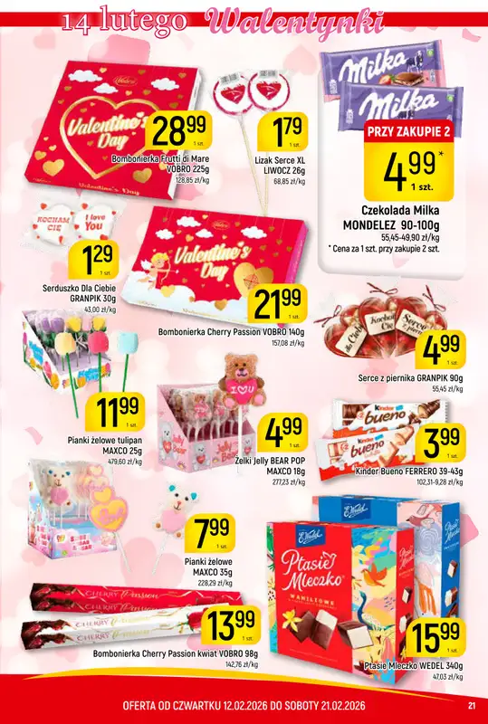 Delikatesy Piotruś Pan - gazetka promocyjna Gazetka od czwartku 12.02 do soboty 21.02 - strona 21