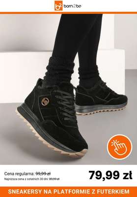 Sneakersy na platformie z futerkiem