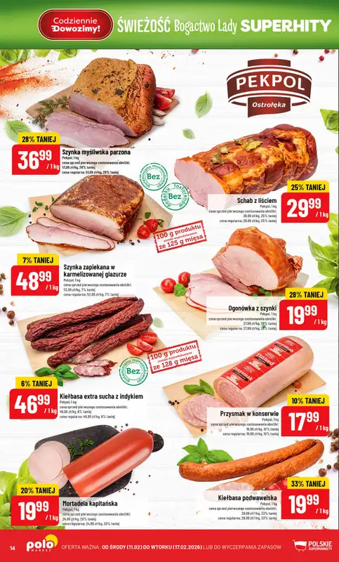 POLOmarket - gazetka promocyjna Gazetka od środy 11.02 do wtorku 17.02 - strona 14