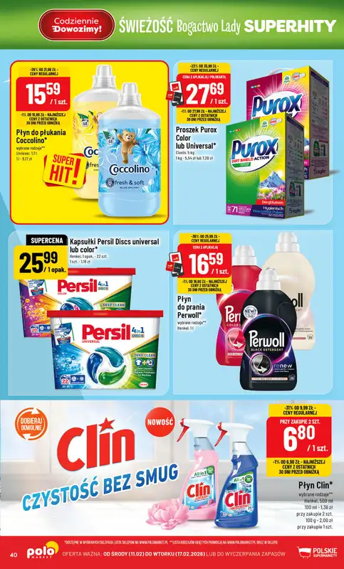 POLOmarket - gazetka promocyjna Gazetka od środy 11.02 do wtorku 17.02 - strona 40