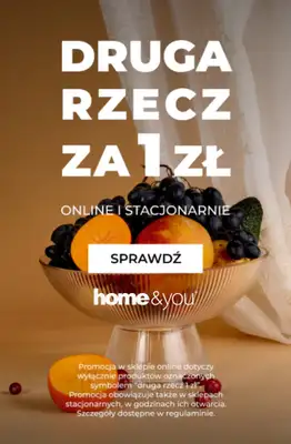 home&you - gazetka promocyjna Druga rzecz 1 zł od czwartku 12.02 do poniedziałku 16.02