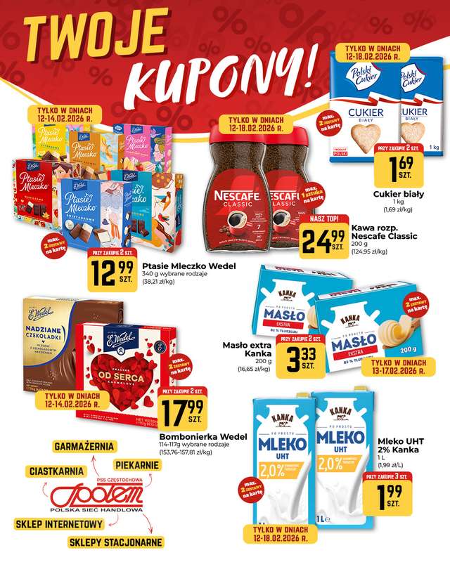 Społem Częstochowa - gazetka promocyjna Plakaty promocyjne od czwartku 12.02 do środy 18.02 - strona 2