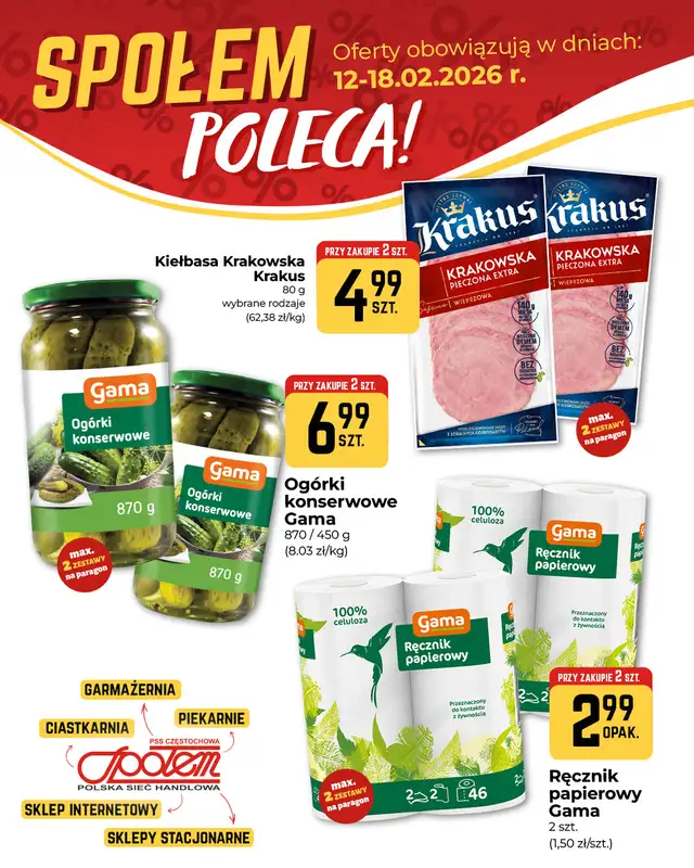 Społem Częstochowa - gazetka promocyjna Plakaty promocyjne od czwartku 12.02 do środy 18.02 - strona 3