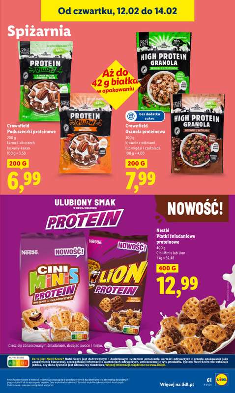 Lidl - gazetka promocyjna Oferta od czwartku od czwartku 12.02 do soboty 14.02 - strona 61