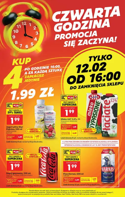 Biedronka - gazetka promocyjna Rabatogodziny, tylko 12.02  