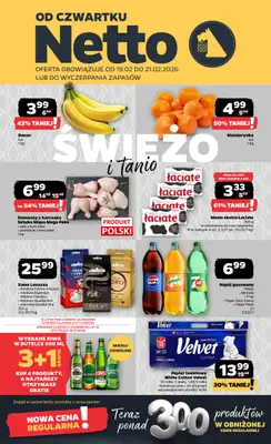 Netto - gazetka promocyjna Gazetka Spożywcza od czwartku 19.02 do soboty 21.02