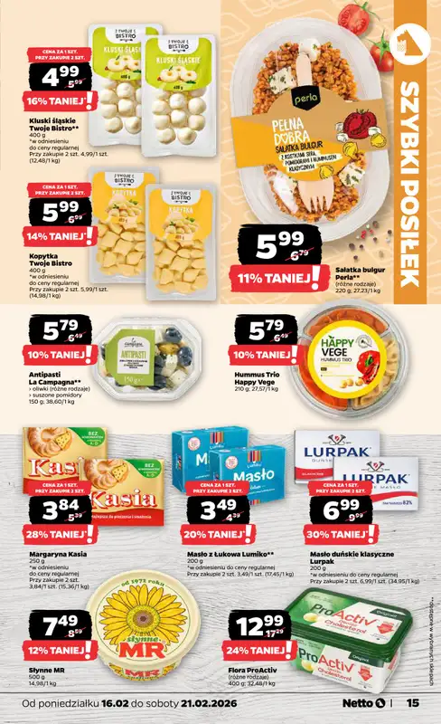 Netto - gazetka promocyjna Gazetka Spożywcza od poniedziałku 16.02 do soboty 21.02 - strona 15