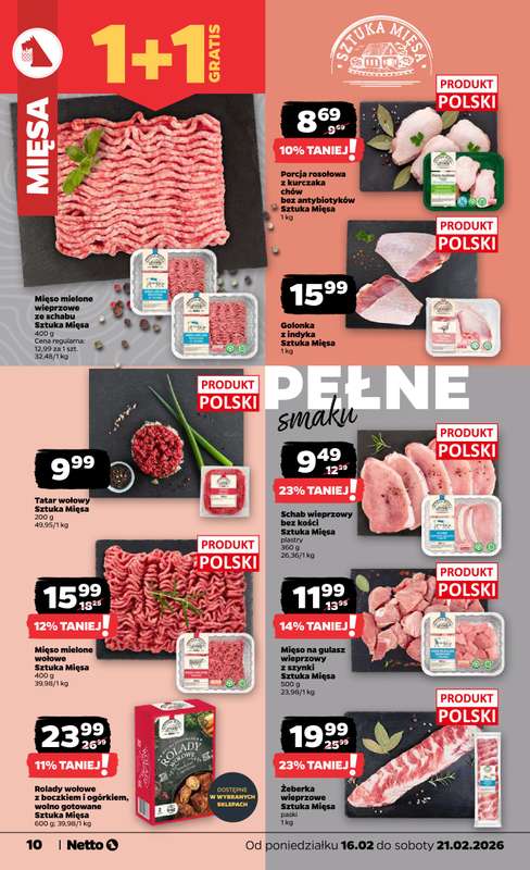 Netto - gazetka promocyjna Gazetka Spożywcza od poniedziałku 16.02 do soboty 21.02 - strona 10