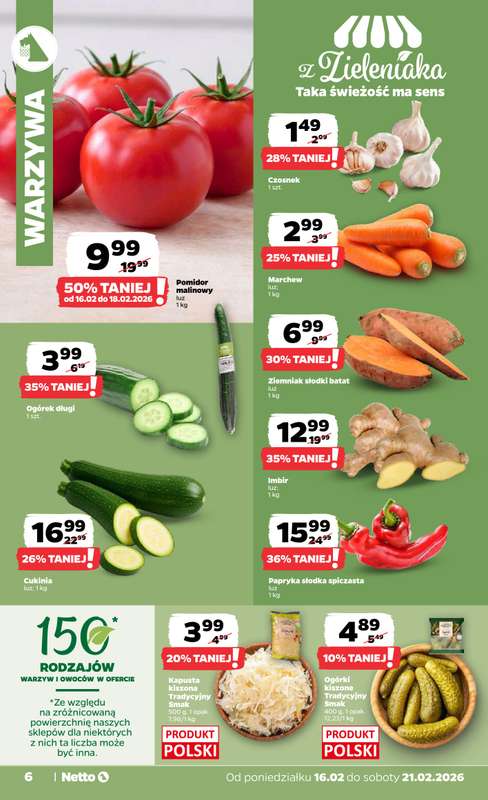 Netto - gazetka promocyjna Gazetka Spożywcza od poniedziałku 16.02 do soboty 21.02 - strona 6