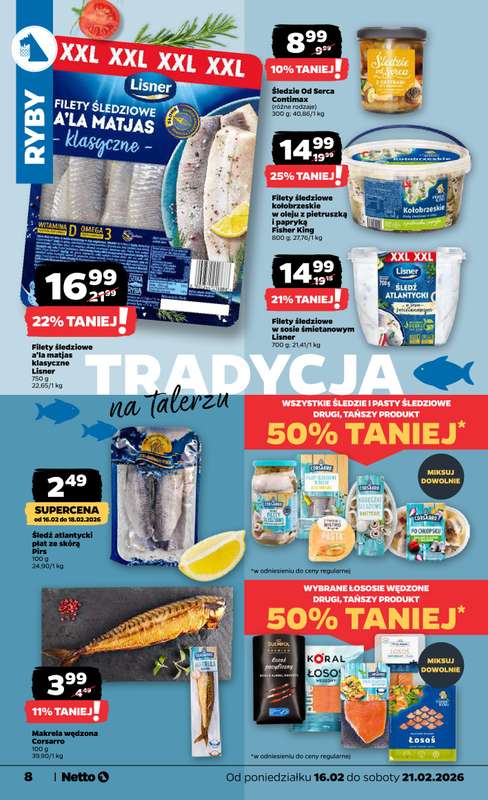 Netto - gazetka promocyjna Gazetka Spożywcza od poniedziałku 16.02 do soboty 21.02 - strona 8