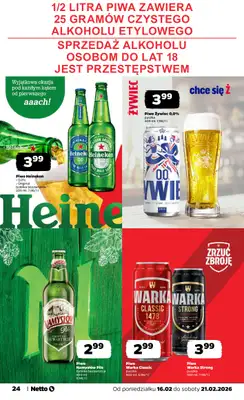 Netto - gazetka promocyjna Gazetka Spożywcza od poniedziałku 16.02 do soboty 21.02 - strona 24
