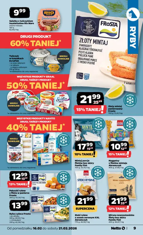 Netto - gazetka promocyjna Gazetka Spożywcza od poniedziałku 16.02 do soboty 21.02 - strona 9