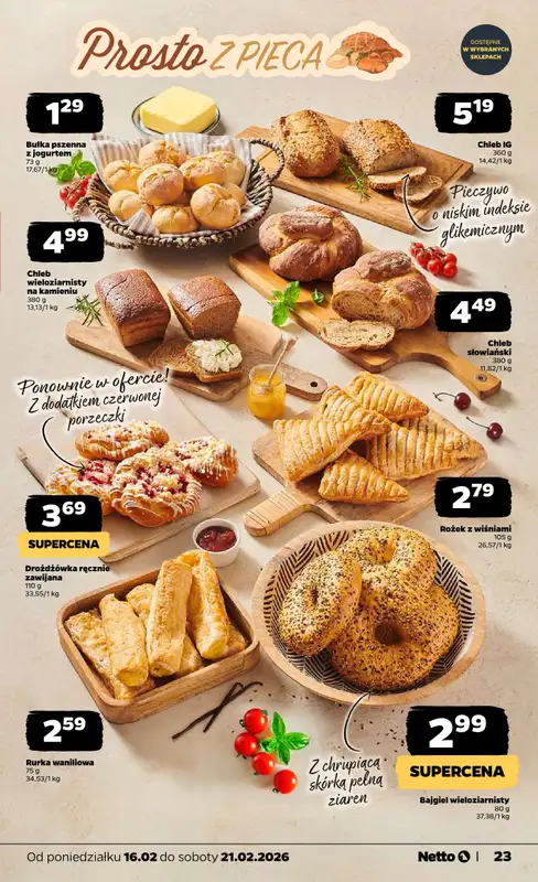 Netto - gazetka promocyjna Gazetka Spożywcza od poniedziałku 16.02 do soboty 21.02 - strona 23