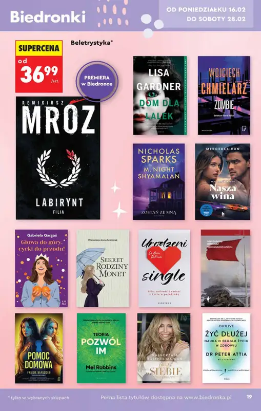 Biedronka - gazetka promocyjna Hity i inspiracje, od 14.02 od soboty 14.02 do środy 04.03 - strona 19