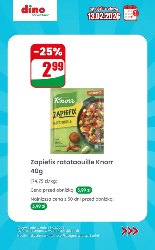 Dino - gazetka promocyjna Specjalna oferta na 13.02.2026 - promocje spoza gazetki od piątku 13.02 do piątku 13.02 - strona 4