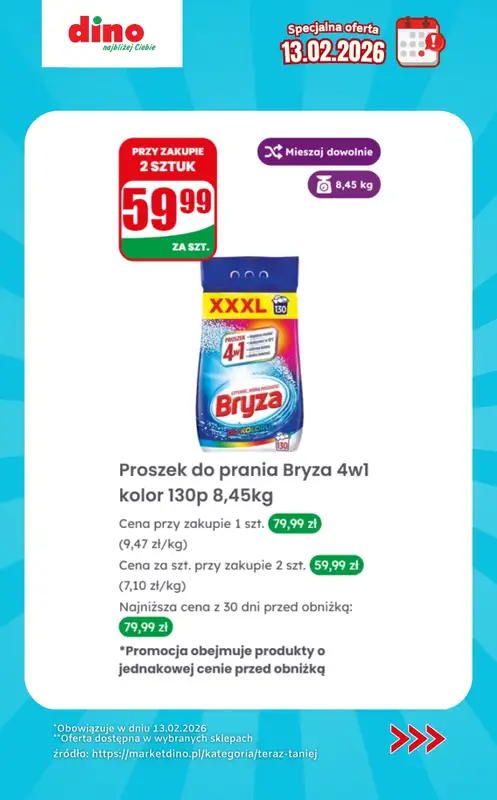 Dino - gazetka promocyjna Specjalna oferta na 13.02.2026 - promocje spoza gazetki od piątku 13.02 do piątku 13.02 - strona 10