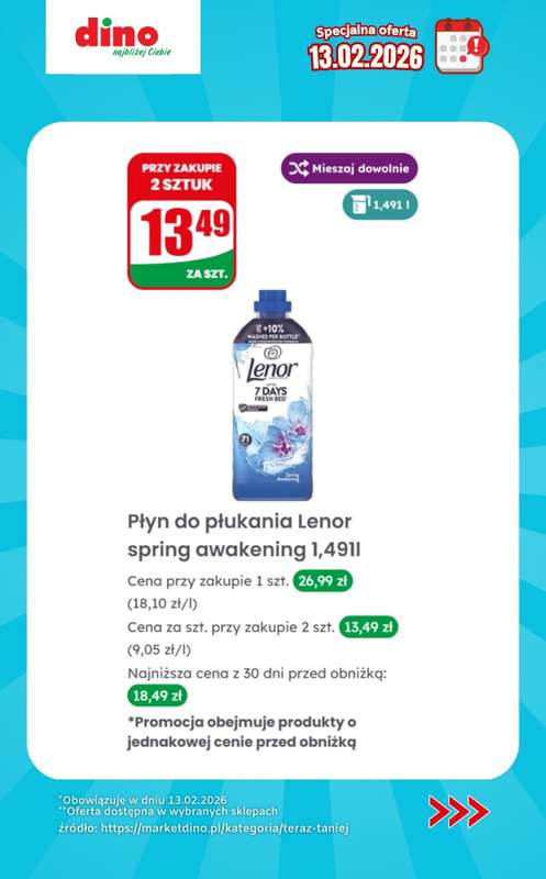Dino - gazetka promocyjna Specjalna oferta na 13.02.2026 - promocje spoza gazetki od piątku 13.02 do piątku 13.02 - strona 9